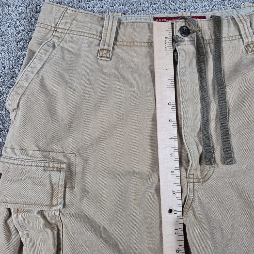 Vintage Abercrombie & Fitch Cargo Shorts Mens 33 Tan T-2083 Paratrooper Y2k 00s